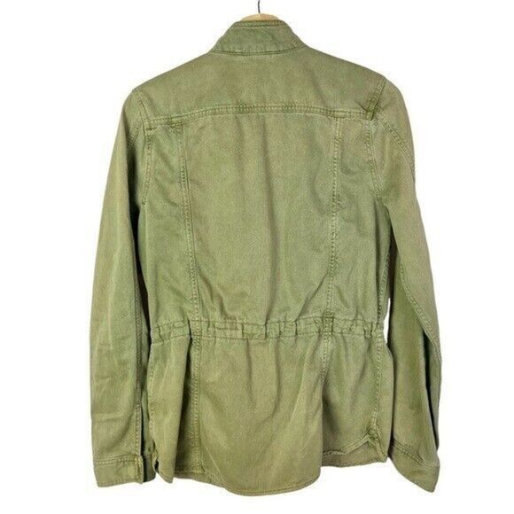 Lucky Brand Green Four Pocket Full Zip Military Utility Jacket S - Picture 3 of 5